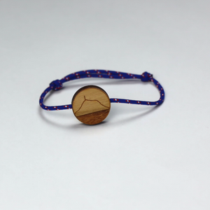 bracelet bleu ecoresponsable bois