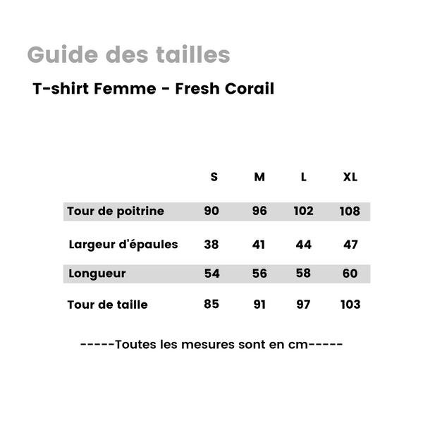 T-shirt femme Fresh Corail - Recyclé