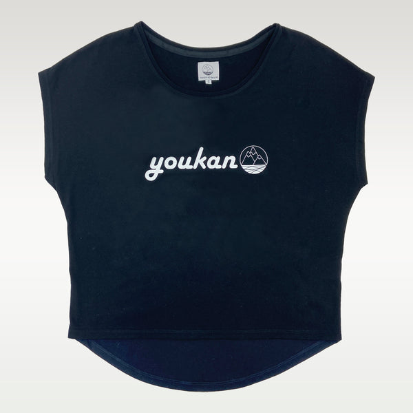 T shirt femme noir éthique et éco responsable fabriqué en France logo Youkan